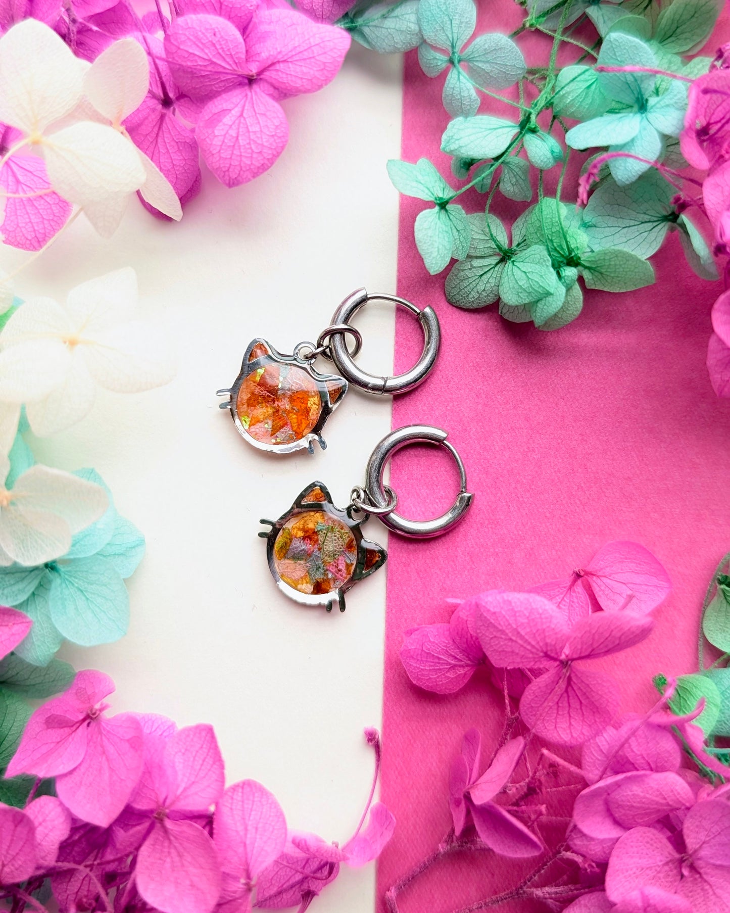 Créoles Ambre Argentées