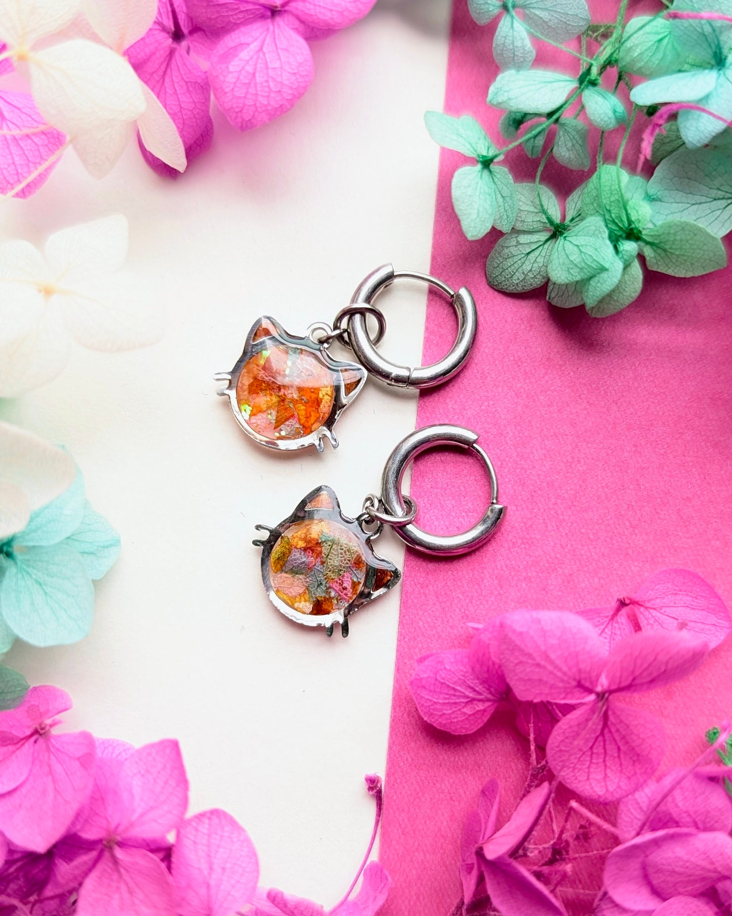 Créoles Ambre Argentées