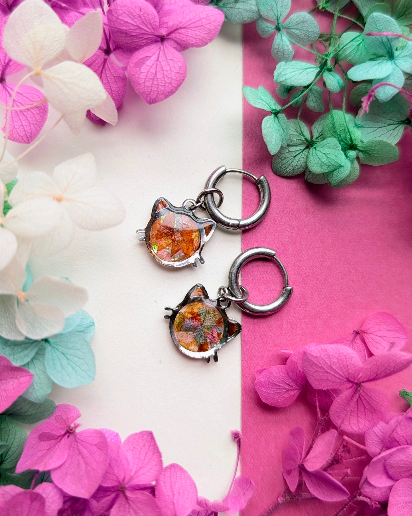 Créoles Ambre Argentées