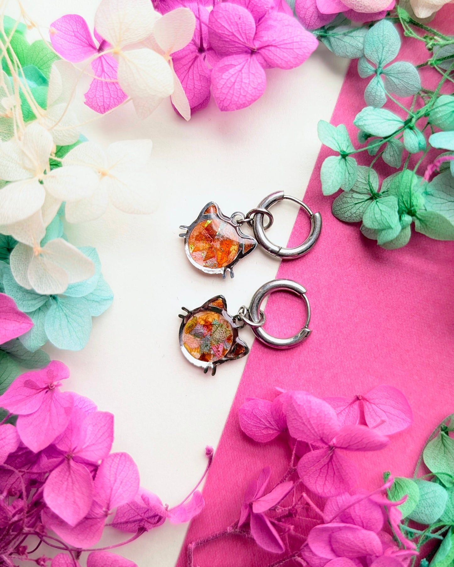 Créoles Ambre Argentées